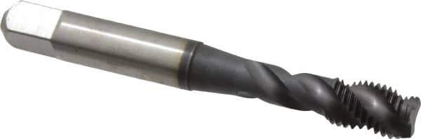 Accupro - 5/16-24 UNF 3 Flute 3B Modified Bottoming Spiral Flute Tap - Powdered Metal, TiCN Finish, 2-23/32" OAL, Right Hand Flute, Right Hand Thread, H3 - Eagle Tool & Supply