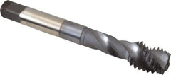 Accupro - 1/2-13 UNC 3 Flute 2B Modified Bottoming Spiral Flute Tap - Powdered Metal, TiCN Finish, 3-3/8" OAL, Right Hand Flute, Right Hand Thread, H5 - Eagle Tool & Supply