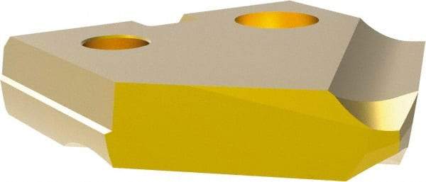 Allied Machine and Engineering - 25/32" Diam x 5/32" Thick, Seat Code 1, 90° Included Angle Spade Drill Insert - TiN Coated, Cobalt, Grade Super Cobalt, Series T-A - Eagle Tool & Supply