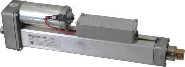 Duff-Norton - 8" Stroke Len, 25% Duty Cycle, 12 Volt, Linear Electromechanical Actuator with Limit Switch - DC Input, 0.5" per Second, 100 Lb Capacity - Eagle Tool & Supply