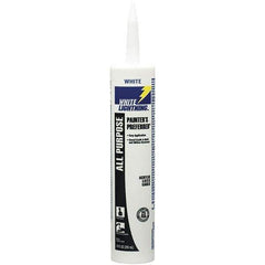 White Lightning - 10 oz Cartridge White Acrylic & Latex Caulk - -30 to 180°F Operating Temp, 5 to 7 min Tack Free Dry Time - Eagle Tool & Supply