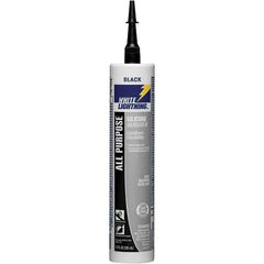 White Lightning - 10 oz Cartridge Black RTV Silicone Joint Sealant - -80 to 400°F Operating Temp, 30 min Tack Free Dry Time, 24 hr Full Cure Time - Eagle Tool & Supply