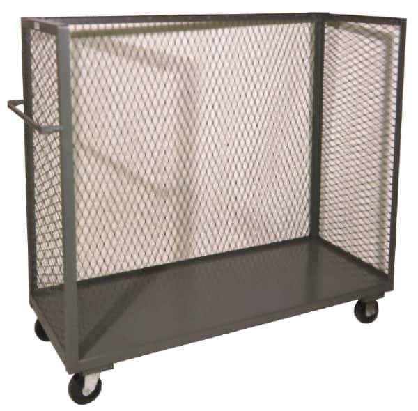 Durham - 2,000 Lb Capacity, 3-Sided Steel Truck - 48-1/2" Wide x 56-7/16" High - Eagle Tool & Supply