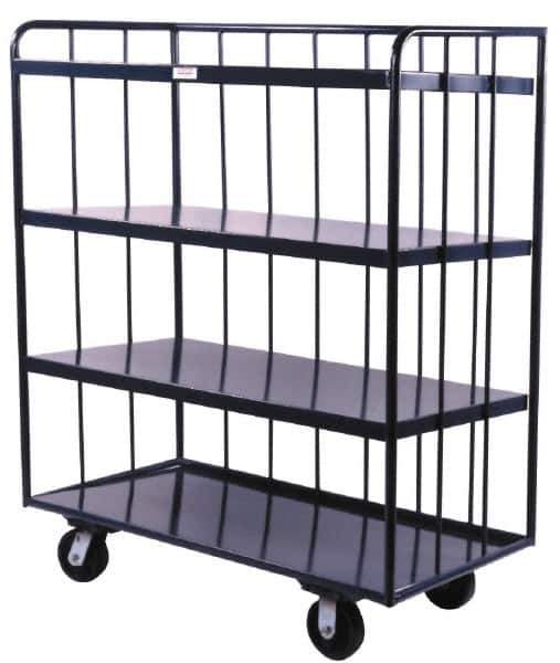 Durham - 1,200 Lb Capacity, Steel Open Portable Shelf Truck - 72" Wide x 61" High - Eagle Tool & Supply