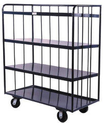 Durham - 1,200 Lb Capacity, Steel Open Portable Shelf Truck - 42" Wide x 61" High - Eagle Tool & Supply