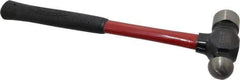 Proto - 2 Lb Head Ball Pein Hammer - Fiberglass Handle, 1-1/4" Face Diam, 15-1/4" OAL, Fiberglass with Cushion Grip - Eagle Tool & Supply