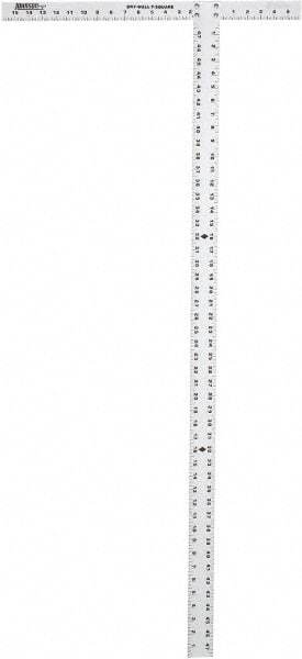 Johnson Level & Tool - 48" Blade Length x 1-1/2" Blade Width, 22" Base Length x 2" Base Width Aluminum Square - 0.008" Accuracy - Eagle Tool & Supply