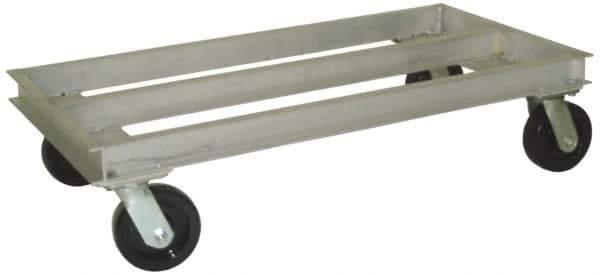 Value Collection - 2,000 Lb Capacity Aluminum Welded Aluminum Dolly - 36" Long x 21" Wide x 11" High, 6" Wheels - Eagle Tool & Supply