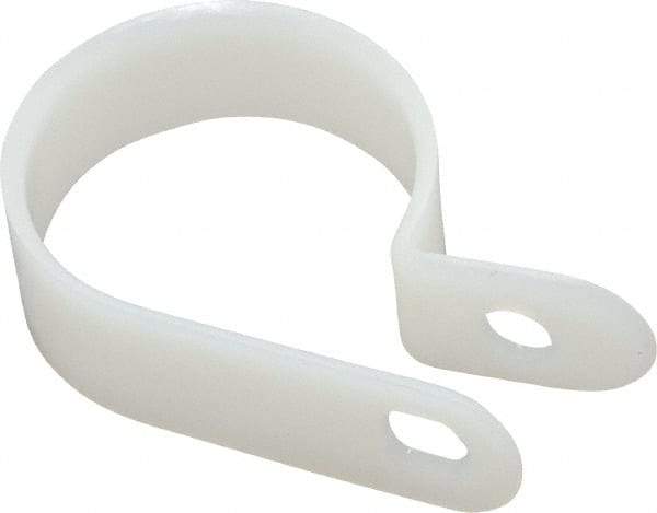 Value Collection - 27.28mm Bundle Diam, 0.181" Hole, Nylon Clamp - White - Eagle Tool & Supply