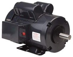 US Motors - 3/4 hp, TEFC Enclosure, No Thermal Protection, 1,140 RPM, 115/208-230 Volt, 60 Hz, Single Phase Capacitor Start-Cap Run Motor - Size 56H Frame, Rigid Base Mount, 1 Speed, Ball Bearings, 10.05 Full Load Amps, B Class Insulation, Reversible - Eagle Tool & Supply