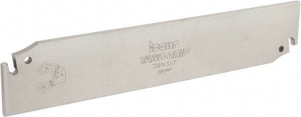 Iscar - 2.0709" Blade Height, 0.236" Blade Width, 10.236" OAL, Neutral Cut, Single End Indexable Cut-Off Blade - TGFH Blade, Tang-Grip Series - Eagle Tool & Supply