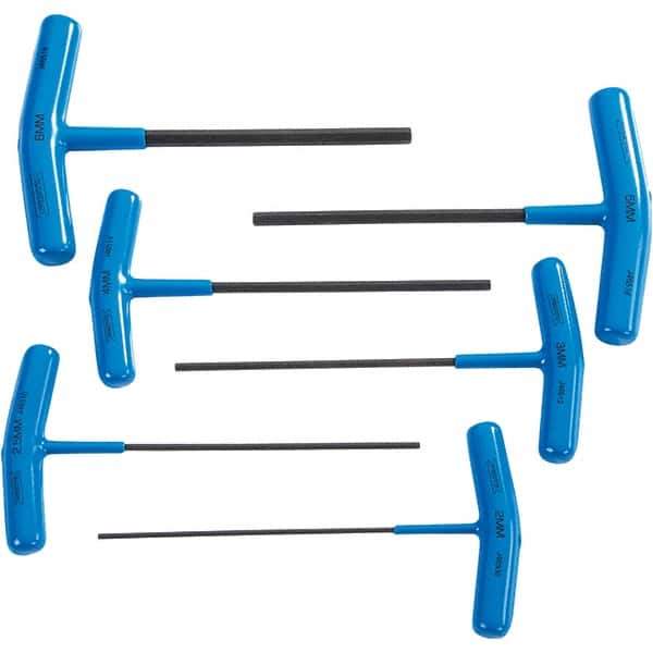 Proto - Hex Key Sets - 6PC 2-6MM T HNDL HEX KEY WRENCH SET - Eagle Tool & Supply