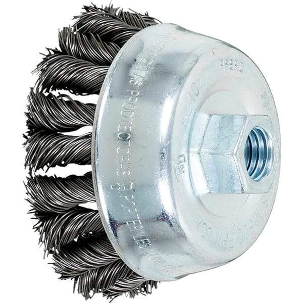 PFERD - Knotted Wire Cup Brush - 3-1/2X.02X5/8-11 COMBITWIST CS KNTCUP BRSH - Eagle Tool & Supply