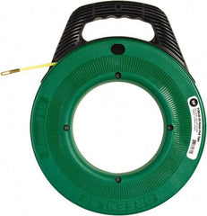 Greenlee - 50 Ft. Long x 3/16 Inch Wide, Nylon Fish Tape - 250 Lb. Pulling Strength, Includes Case - Eagle Tool & Supply