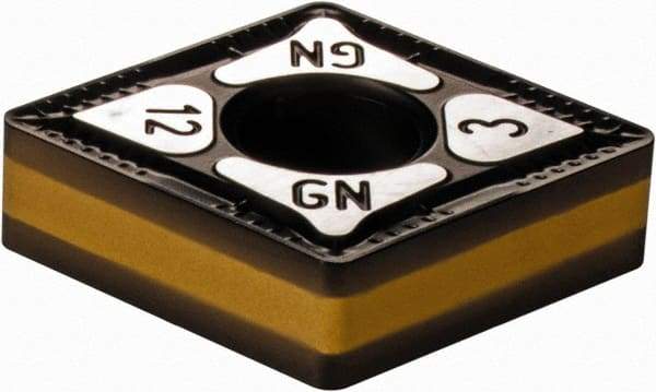 Iscar - CNMG643 GN Grade IC8150 Carbide Turning Insert - TiCN/Al2O3/TiN Finish, 80° Diamond, 3/4" Inscr Circle, 1/4" Thick, 3/64" Corner Radius - Eagle Tool & Supply