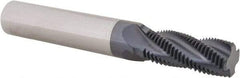 Scientific Cutting Tools - 9/16-20 UN, 0.45" Cutting Diam, 4 Flute, Solid Carbide Helical Flute Thread Mill - Internal/External Thread, 1.12" LOC, 3-1/2" OAL, 1/2" Shank Diam - Eagle Tool & Supply