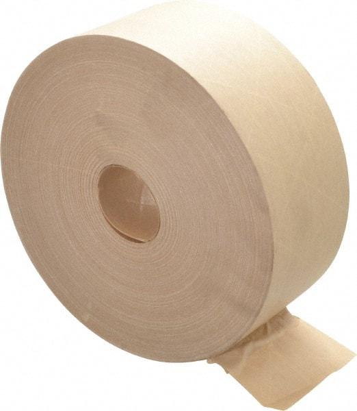 Intertape - 2-3/4" x 500' Natural (Color) Water Activated Adhesive Sealing Tape - Paper Backing, 6.1 mil Thick, Series KR500 - Eagle Tool & Supply