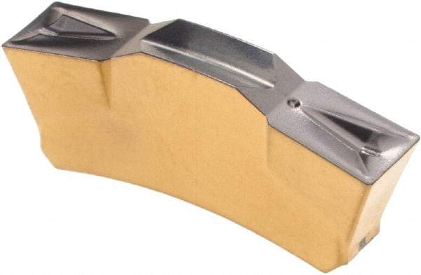 Iscar - 402TGMF Grade IC808, 4mm Cutting Width Carbide Grooving Insert - 14.7mm Max Depth of Cut, Neutral, 0.2mm Corner Radius, TiAlN Finish - Eagle Tool & Supply