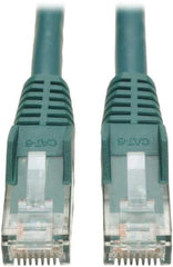 Tripp-Lite - Cat6, 24 AWG, 8 Wires, 550 MHz, Unshielded Network & Ethernet Cable - Green, PVC, 10' OAL - Eagle Tool & Supply