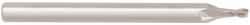 Niagara Cutter - 0.027", 0.0405" LOC, 1/8" Shank Diam, 1-1/2" OAL, 2 Flute, Solid Carbide Square End Mill - Single End, Uncoated, Spiral Flute, 30° Helix, Centercutting, Right Hand Cut, Right Hand Flute, Series MES230 - Eagle Tool & Supply