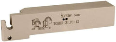 Iscar - External Thread, 1.18" Max Depth of Cut, 6.7" OAL, Right Hand Indexable Grooving Cutoff Toolholder - 1-1/4" Shank Height x 1-1/4" Shank Width, TAG N 12..C/W/M/TAGB/TAGBA 12.. Insert Style, TGBH Toolholder Style, Series Sumo-Grip - Eagle Tool & Supply
