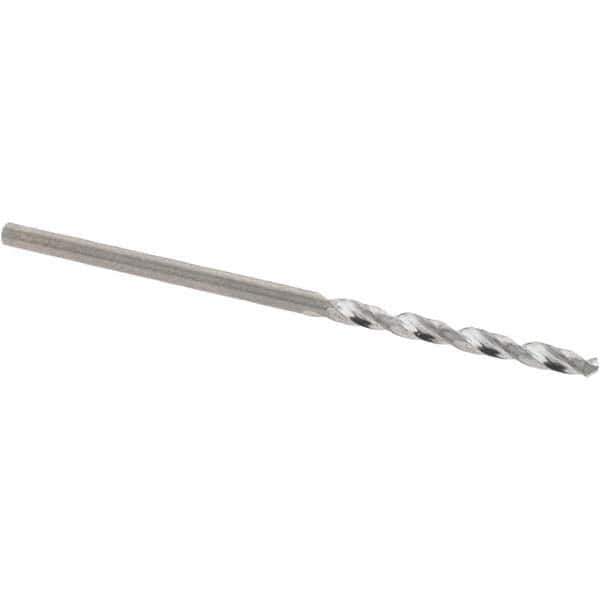 Guhring - 1.8mm 118° Solid Carbide Jobber Drill - Bright Finish, Right Hand Cut, Spiral Flute, Straight Shank, 46mm OAL, Faceted Point - Eagle Tool & Supply