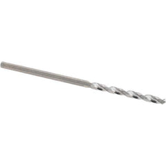Guhring - 1.8mm 118° Solid Carbide Jobber Drill - Bright Finish, Right Hand Cut, Spiral Flute, Straight Shank, 46mm OAL, Faceted Point - Eagle Tool & Supply