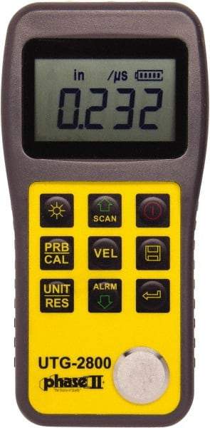 Phase II - 0.04" to 12" Measurement, 0.001" Resolution Electronic Thickness Gage - Accurate up to 0.0015" - Eagle Tool & Supply
