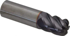 Niagara Cutter - 3/4", 5 Flute, Single End, Solid Carbide, 0.19" Corner Radius End Mill - 3" OAL, 45° Helix, Right Hand Flute, 1" LOC, Right Hand Cut - Eagle Tool & Supply