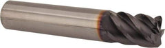 Niagara Cutter - 3/8", 5 Flute, Single End, Solid Carbide, 0.045" Corner Radius End Mill - 2" OAL, 45° Helix, Right Hand Flute, 1/2" LOC, Right Hand Cut - Eagle Tool & Supply