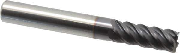 Niagara Cutter - 5/16", 5 Flute, Single End, Solid Carbide, 0.02" Corner Radius End Mill - 2-1/2" OAL, 45° Helix, Right Hand Flute, 13/16" LOC, Right Hand Cut - Eagle Tool & Supply