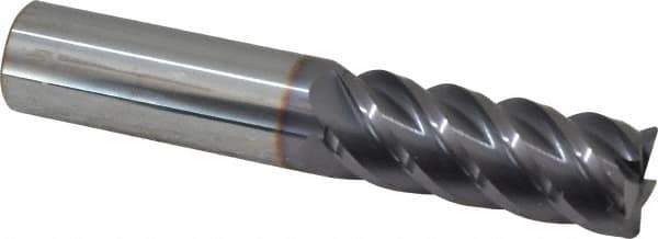 Niagara Cutter - 5/8", 5 Flute, Single End, Solid Carbide, 0.03" Corner Radius End Mill - 3-1/2" OAL, 45° Helix, Right Hand Flute, 1-5/8" LOC, Right Hand Cut - Eagle Tool & Supply