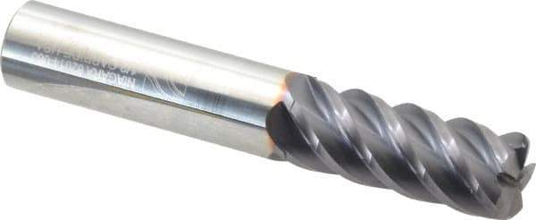 Niagara Cutter - 1/2", 5 Flute, Single End, Solid Carbide, 0.06" Corner Radius End Mill - 3" OAL, 45° Helix, Right Hand Flute, 1-1/4" LOC, Right Hand Cut - Eagle Tool & Supply