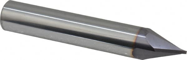 Niagara Cutter - 1/2" Diam 2 Flute Single End Solid Carbide Chamfer Mill - Eagle Tool & Supply