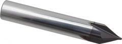 Niagara Cutter - 1/2" Diam 4 Flute Single End Solid Carbide Chamfer Mill - Eagle Tool & Supply