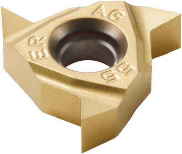 Seco - 16ER External Right Hand 14-8 Partial Profile 55° Laydown Threading Insert - Grade CP500, TiAlN/TiN Coated Carbide, 9.53mm Inscribed Circle - Eagle Tool & Supply