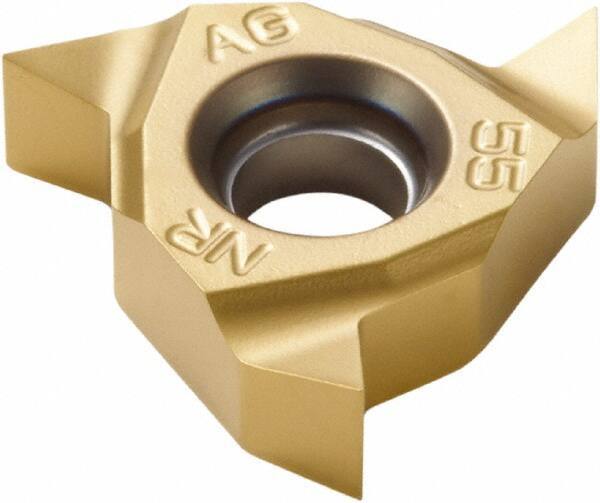 Seco - 16NR Internal Right Hand 14-8 Partial Profile 55° Laydown Threading Insert - Grade CP500, TiAlN/TiN Coated Carbide, 9.53mm Inscribed Circle - Eagle Tool & Supply