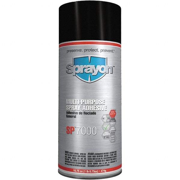 Krylon - 16.75 oz Aerosol White Spray Adhesive - High Tack, 350°F Heat Resistance, Low Strength Bond, Flammable, Series SP7000 - Eagle Tool & Supply