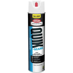 Krylon - 25 fl oz White Marking Paint - 35 to 71 Sq Ft Coverage, Water-Based Formula - Eagle Tool & Supply