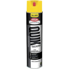 Krylon - 25 fl oz Yellow Marking Paint - 35 to 71 Sq Ft Coverage, Solvent-Based Formula - Eagle Tool & Supply