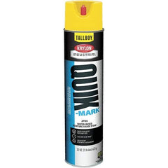 Krylon - 25 fl oz Yellow Marking Paint - 35 to 71 Sq Ft Coverage, Water-Based Formula - Eagle Tool & Supply
