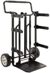 DeWALT - 175 Lb Capacity 37-5/8" OAH DS Carrier - 16-1/2 x 11-1/2" Base Plate, Swept Back, Continuous Handle, Steel/Plastic/Rubber, Rubber Wheels - Eagle Tool & Supply
