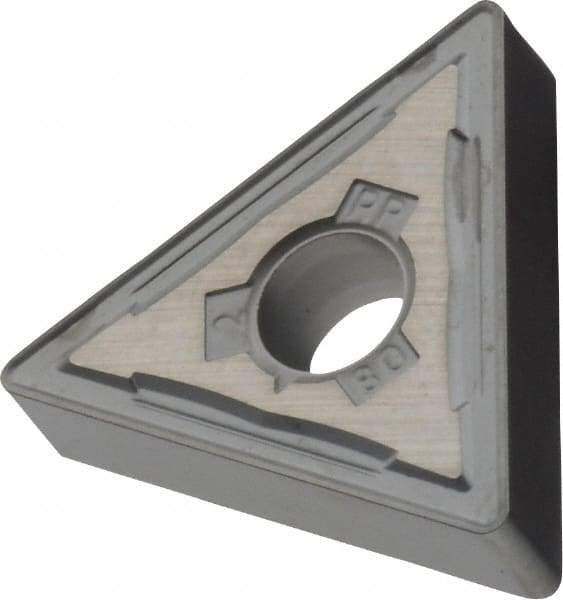 Kennametal - TNMG432 RP Grade KCU10 Carbide Turning Insert - TiAlN Finish, 60° Triangle, 1/2" Inscr Circle, 3/16" Thick, 1/32" Corner Radius - Eagle Tool & Supply