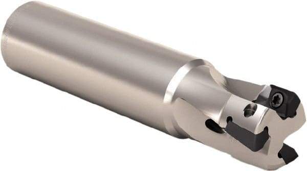 Seco - 12mm Cut Diam, 8mm Max Depth of Cut, 16mm Shank Diam, 135mm OAL, Indexable Square Shoulder End Mill - XO.. 0903.. Inserts, Cylindrical Shank, 90° Lead Angle, Through Coolant, Series Micro Turbo - Eagle Tool & Supply