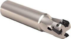 Seco - 12mm Cut Diam, 8mm Max Depth of Cut, 16mm Shank Diam, 135mm OAL, Indexable Square Shoulder End Mill - XO.. 0903.. Inserts, Cylindrical Shank, 90° Lead Angle, Through Coolant, Series Micro Turbo - Eagle Tool & Supply