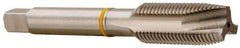 Accupro - 7/8-9, 3 Flute, Bright Finish, Vanadium High Speed Steel Spiral Point Tap - Plug Chamfer, Right Hand Thread, 4-45/64" OAL, 34mm Thread Length, 17.704mm Shank Diam, 2B Class of Fit - Exact Industrial Supply