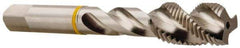 Accupro - 7/8-9 3 Flute 2B Modified Bottoming Spiral Flute Tap - Vanadium High Speed Steel, Bright Finish, 4-11/16" OAL, Right Hand Flute, Right Hand Thread - Eagle Tool & Supply