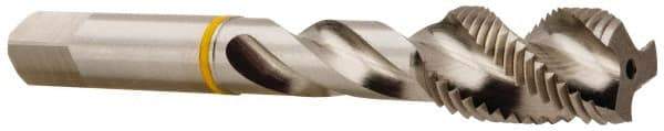 Accupro - 7/8-14 3 Flute 2B Modified Bottoming Spiral Flute Tap - Vanadium High Speed Steel, Bright Finish, 4-11/16" OAL, Right Hand Flute, Right Hand Thread - Eagle Tool & Supply