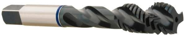 Accupro - #4-40 2 Flute 2B/3B Modified Bottoming Spiral Flute Tap - Vanadium High Speed Steel, Oxide Finish, 1-7/8" OAL, Right Hand Flute, Right Hand Thread, H2 - Exact Industrial Supply