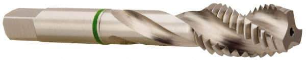 Accupro - M5x0.80 3 Flute 6H Modified Bottoming Spiral Flute Tap - Vanadium High Speed Steel, Bright Finish, 58.5mm OAL, Right Hand Flute, Right Hand Thread, D4 - Exact Industrial Supply